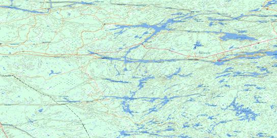 Noganosh Lake Topo Map 041H16 at 1:50,000 scale - National Topographic System of Canada (NTS) - Toporama map