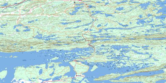 Whitefish Falls Topo Map 041I04 at 1:50,000 scale - National Topographic System of Canada (NTS) - Toporama map