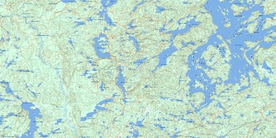 Lake Temagami Topo Map 041I16 at 1:50,000 scale - National Topographic System of Canada (NTS) - Toporama map