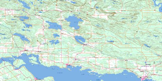 Bruce Mines Topo Map 041J05 at 1:50,000 scale - National Topographic System of Canada (NTS) - Toporama map