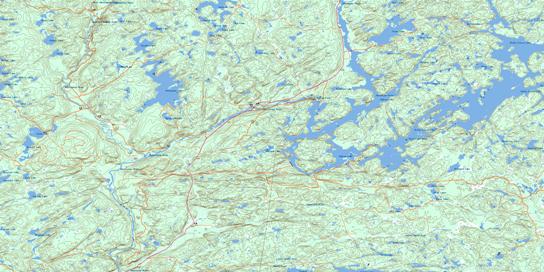 Rocky Island Lake Topo Map 041J14 at 1:50,000 scale - National Topographic System of Canada (NTS) - Toporama map