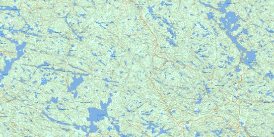 Mozhabong Lake Topo Map 041J16 at 1:50,000 scale - National Topographic System of Canada (NTS) - Toporama map