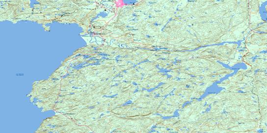 Michipicoten River Topo Map 041N15 at 1:50,000 scale - National Topographic System of Canada (NTS) - Toporama map