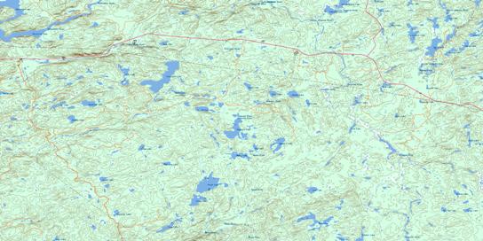 Kinniwabi Lake Topo Map 041N16 at 1:50,000 scale - National Topographic System of Canada (NTS) - Toporama map