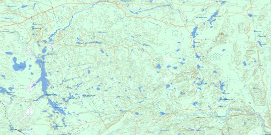 Opikinimika Lake Topo Map 041P06 at 1:50,000 scale - National Topographic System of Canada (NTS) - Toporama map