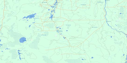 Manning Lake Topo Map 042A13 at 1:50,000 scale - National Topographic System of Canada (NTS) - Toporama map
