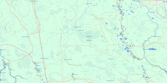 Buskegau River Topo Map 042A14 at 1:50,000 scale - National Topographic System of Canada (NTS) - Toporama map