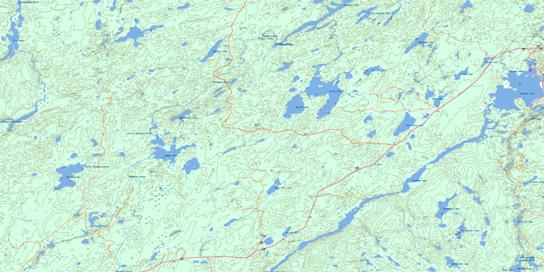Ivanhoe Lake Topo Map 042B02 at 1:50,000 scale - National Topographic System of Canada (NTS) - Toporama map