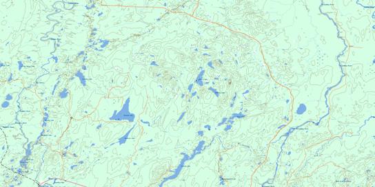 Oswald Lake Topo Map 042B08 at 1:50,000 scale - National Topographic System of Canada (NTS) - Toporama map