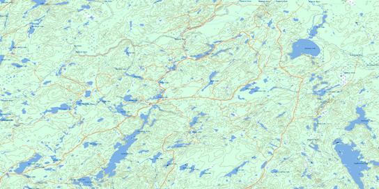 Kwinkwaga Lake Topo Map 042C14 at 1:50,000 scale - National Topographic System of Canada (NTS) - Toporama map