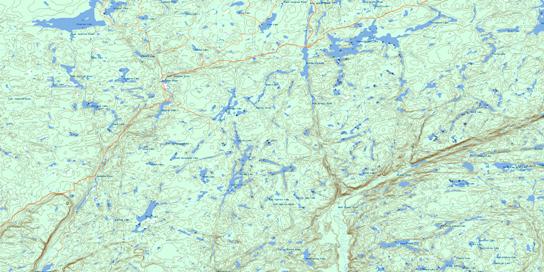 Gurney Lake Topo Map 042E04 at 1:50,000 scale - National Topographic System of Canada (NTS) - Toporama map