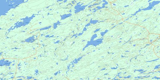 Treptow Lake Topo Map 042E14 at 1:50,000 scale - National Topographic System of Canada (NTS) - Toporama map