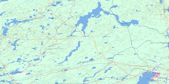 Longlac Topo Map 042E15 at 1:50,000 scale - National Topographic System of Canada (NTS) - Toporama map