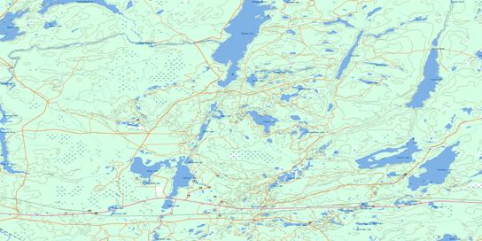 Castlebar Lake Topo Map 042E16 at 1:50,000 scale - National Topographic System of Canada (NTS) - Toporama map