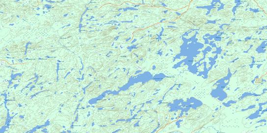 Obakamiga Lake Topographic map 042F03 at 1:50,000 Scale