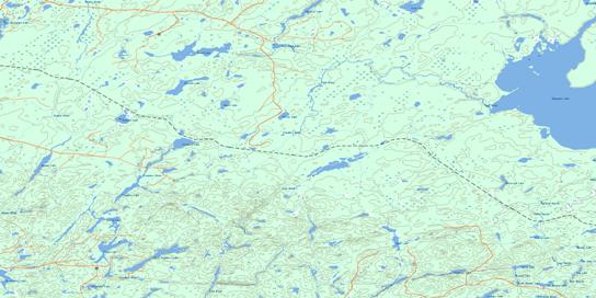 Nagagami Lake Topographic map 042F06 at 1:50,000 Scale