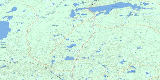 Nagagamisis Lake Topo Map 042F07 at 1:50,000 scale - National Topographic System of Canada (NTS) - Toporama map