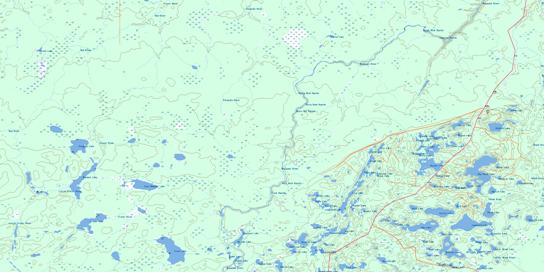 Ahmabel Lake Topo Map 042F10 at 1:50,000 scale - National Topographic System of Canada (NTS) - Toporama map
