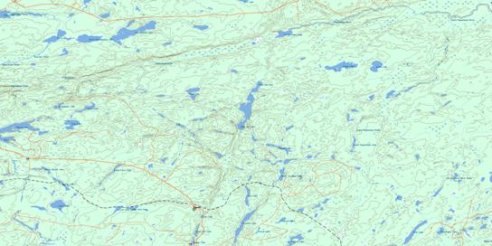 Kassagimini Lake Topographic map 042F12 at 1:50,000 Scale