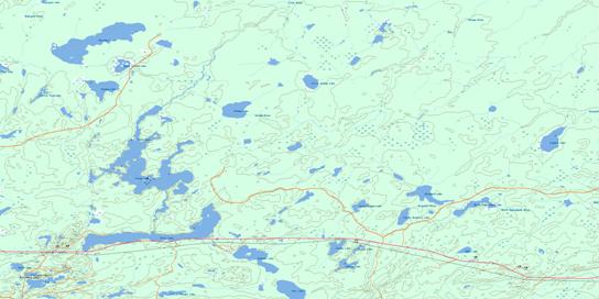 Flint Lake Topo Map 042F13 at 1:50,000 scale - National Topographic System of Canada (NTS) - Toporama map