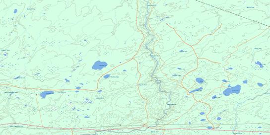 Eureka Lake Topo Map 042F14 at 1:50,000 scale - National Topographic System of Canada (NTS) - Toporama map
