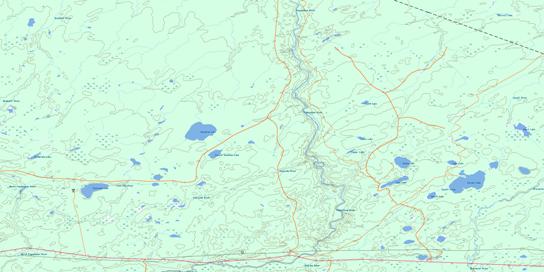 Eureka Lake Topographic map 042F14 at 1:50,000 Scale