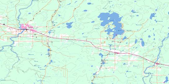 Kapuskasing Topo Map 042G08 at 1:50,000 scale - National Topographic System of Canada (NTS) - Toporama map