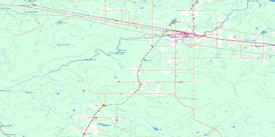 Hearst Topo Map 042G12 at 1:50,000 scale - National Topographic System of Canada (NTS) - Toporama map
