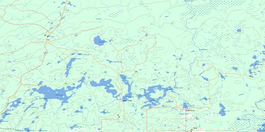Hanlan Lake Topo Map 042G13 at 1:50,000 scale - National Topographic System of Canada (NTS) - Toporama map