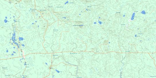 Mistango Lake Topo Map 042H01 at 1:50,000 scale - National Topographic System of Canada (NTS) - Toporama map