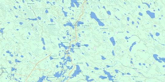 North Burntbush Lake Topo Map 042H09 at 1:50,000 scale - National Topographic System of Canada (NTS) - Toporama map