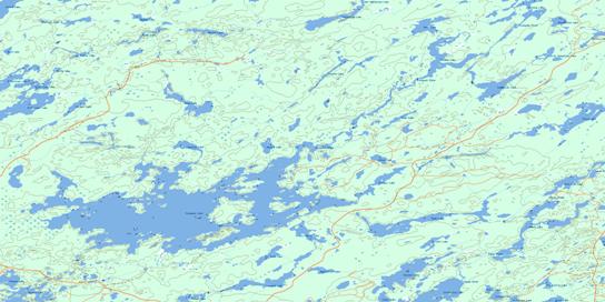Esnagami Lake Topo Map 042L07 at 1:50,000 scale - National Topographic System of Canada (NTS) - Toporama map