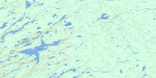 Wababimiga Lake Topographic map 042L08 at 1:50,000 Scale