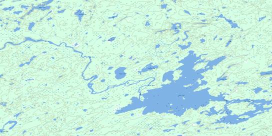 Ogoki Lake Topographic map 042L14 at 1:50,000 Scale