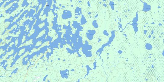 Winisk Lake Topo Map 043D14 at 1:50,000 scale - National Topographic System of Canada (NTS) - Toporama map