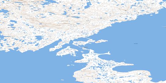 Hoppner Strait Topo Map 046J06 at 1:50,000 scale - National Topographic System of Canada (NTS) - Toporama map