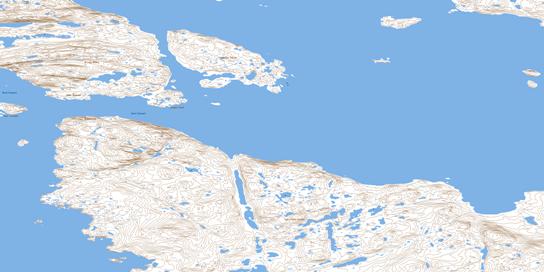 Georgina Island Topo Map 046K01 at 1:50,000 scale - National Topographic System of Canada (NTS) - Toporama map