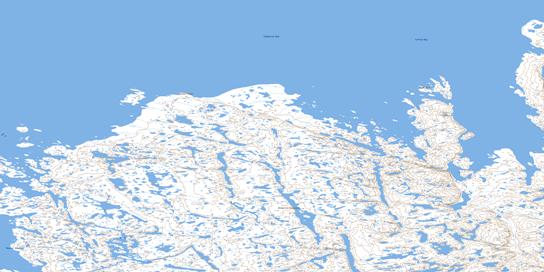 Cape Watt Topo Map 046M07 at 1:50,000 scale - National Topographic System of Canada (NTS) - Toporama map