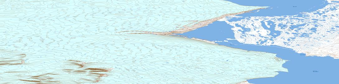 Bethune Inlet Topographic map 048E16 at 1:50,000 Scale