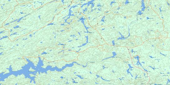 East Bay Topo Map 052A14 at 1:50,000 scale - National Topographic System of Canada (NTS) - Toporama map
