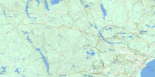 Greenwich Lake Topo Map 052A15 at 1:50,000 scale - National Topographic System of Canada (NTS) - Toporama map