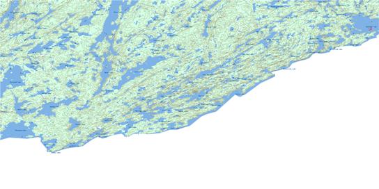 Knife Lake Topo Map 052B03 at 1:50,000 scale - National Topographic System of Canada (NTS) - Toporama map