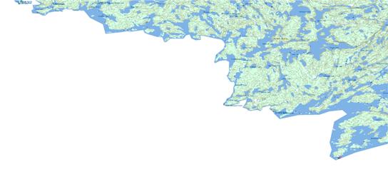 Basswood Lake Topo Map 052B04 at 1:50,000 scale - National Topographic System of Canada (NTS) - Toporama map