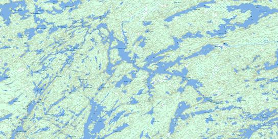 Kawnipi Lake Topo Map 052B06 at 1:50,000 scale - National Topographic System of Canada (NTS) - Toporama map