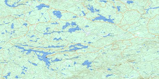 Marks Lake Topo Map 052B08 at 1:50,000 scale - National Topographic System of Canada (NTS) - Toporama map