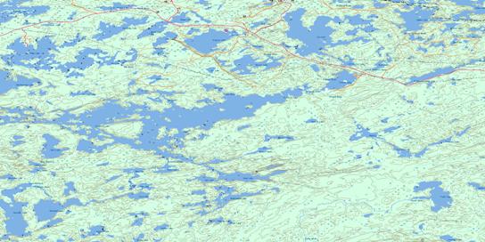 Pickerel Lake Topographic map 052B11 at 1:50,000 Scale