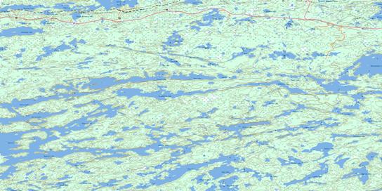 Quetico Lake Topo Map 052B12 at 1:50,000 scale - National Topographic System of Canada (NTS) - Toporama map
