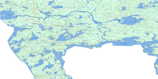 Lac La Croix Topo Map 052C08 at 1:50,000 scale - National Topographic System of Canada (NTS) - Toporama map