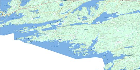 Seine Bay Topo Map 052C10 at 1:50,000 scale - National Topographic System of Canada (NTS) - Toporama map