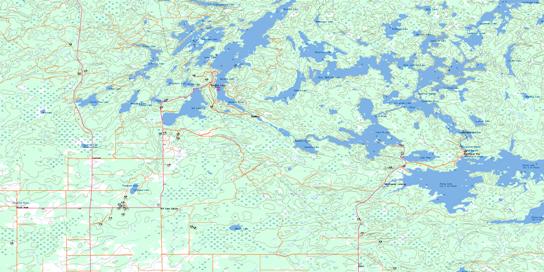Northwest Bay Topo Map 052C13 at 1:50,000 scale - National Topographic System of Canada (NTS) - Toporama map